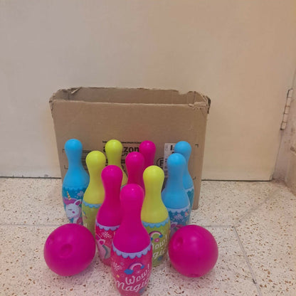 Honey Bee Bowling Set – 6 Pins with 2 Balls / Unicorn Bowling Set Combo