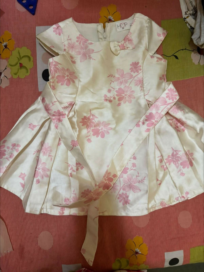 HOPSCOTCH Satin Cute Dress for Girls