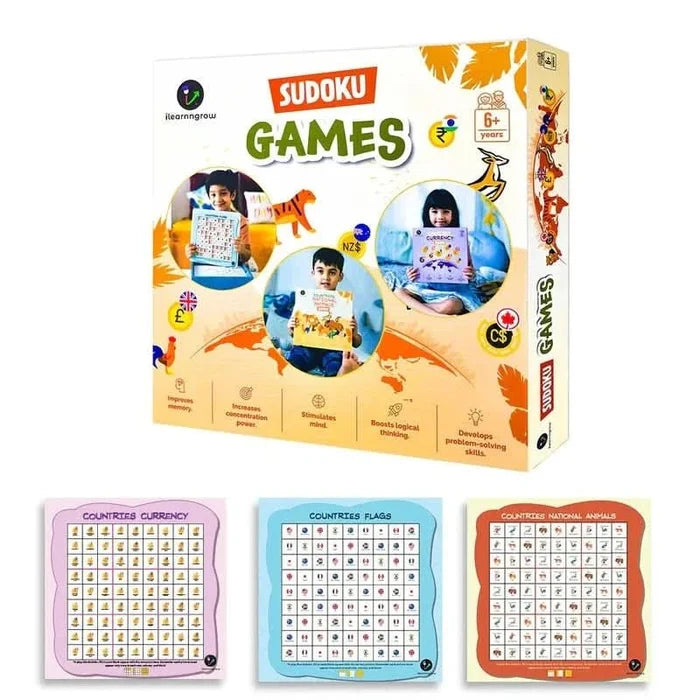 I LEARNN GROW  Countries Theme Sudoku Combo