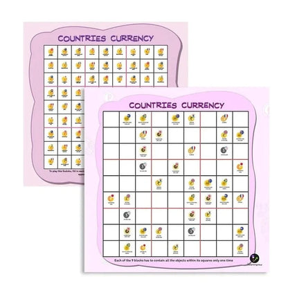 I LEARNN GROW  Countries Theme Sudoku Combo
