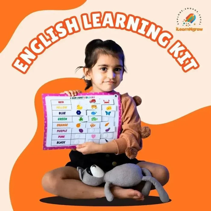 ILEARNNGROW English Learning Kit+ Pencil Gripping Book