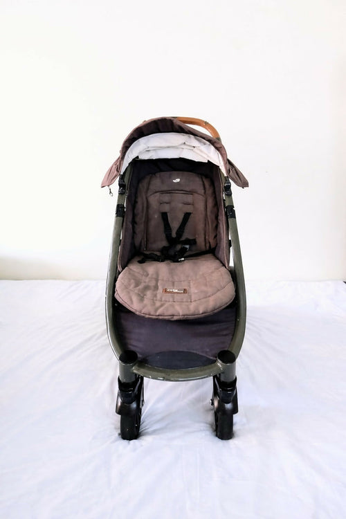 Joie Premium Baby Stroller B010 in Some Used condition, available in Chennai, Tamil Nadu, featuring a lightweight foldable frame, comfortable seat, 5-point safety harness, protective canopy, and smooth wheels for everyday travel.