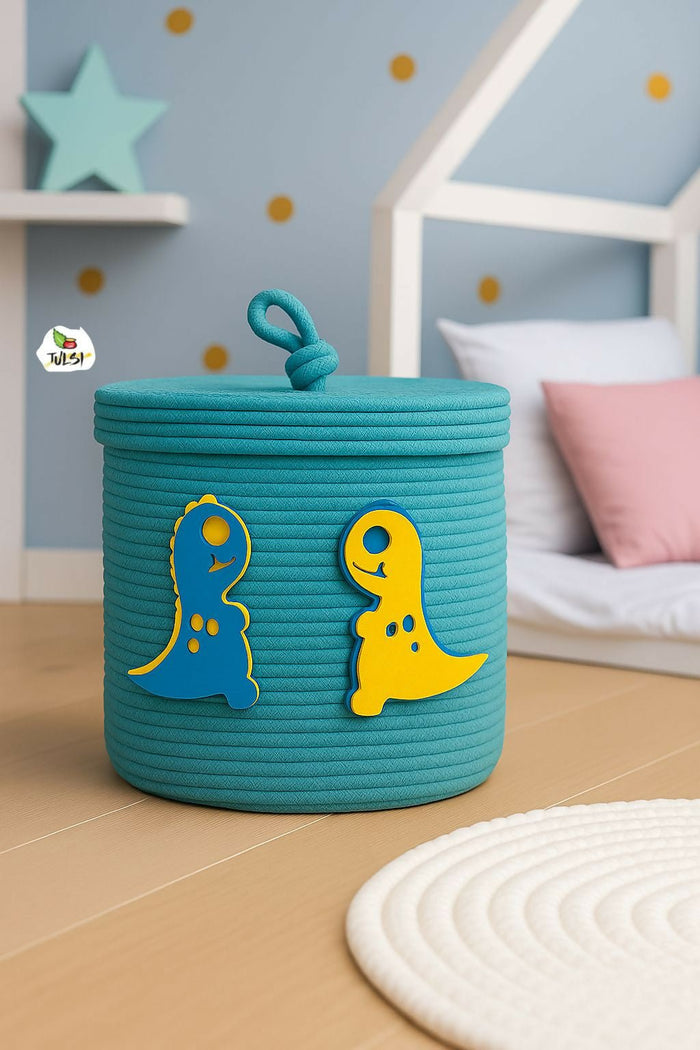 Jute Baskets with Lid/Toys Organiser / Storage Baskets