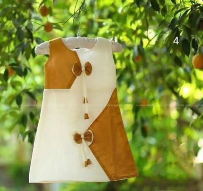 Traditional Kerala Style Frock/Dress for Kids - Beautifully Crafted Ethnic Wear for Girls, Ideal for Festive Celebrations.