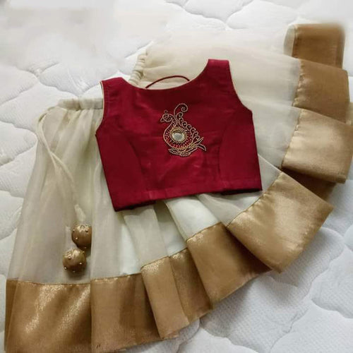 Kerela Style Lehenga Choli for Babies