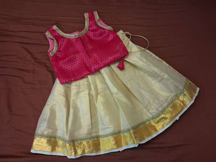 Kerela Style Lehenga Choli for Kids