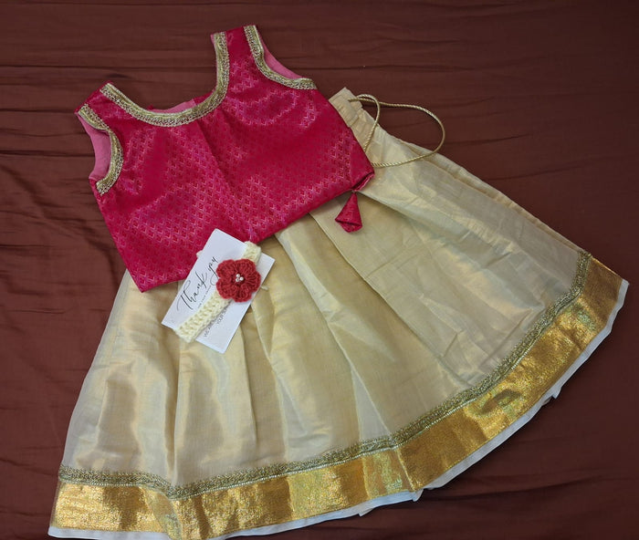 Kerela Style Lehenga Choli for Kids