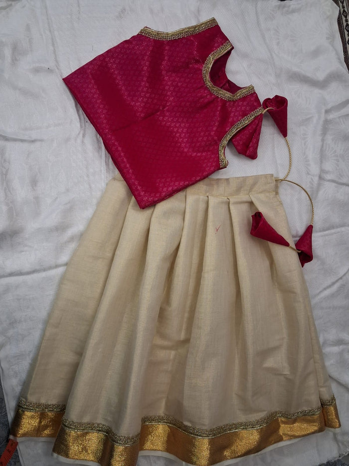 Kerela Style Lehenga Choli for Kids