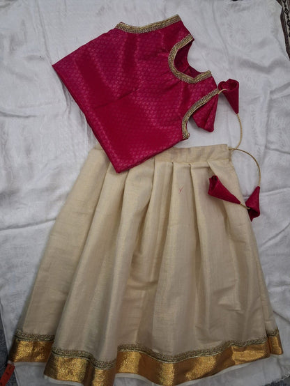 Kerela Style Lehenga Choli for Kids
