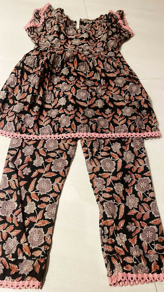 Experience traditional elegance with our Kurta and Sharara/Pant set for baby girls, designed for grace and style in every celebration.