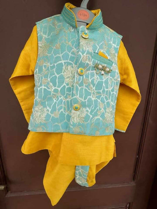 Kurta Pajama with Jacket for Baby Boy - PyaraBaby