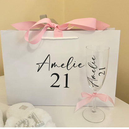 Ladies Cotton Birthday PJs  Personalised Long Pyjama Set - birthday gift for her