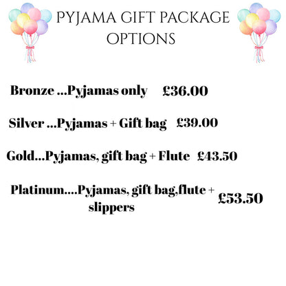 Ladies Cotton Birthday PJs  Personalised Long Pyjama Set - birthday gift for her
