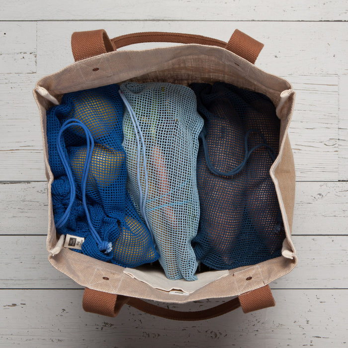 Le Marche Marine Mesh Produce Bags Set of 3