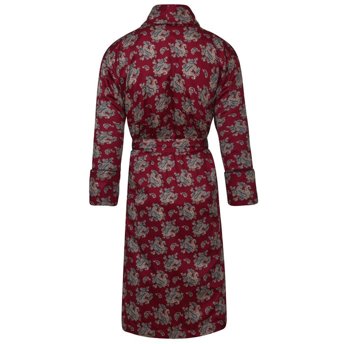 Lightweight Dressing Gown - Gatsby Paisley Wine