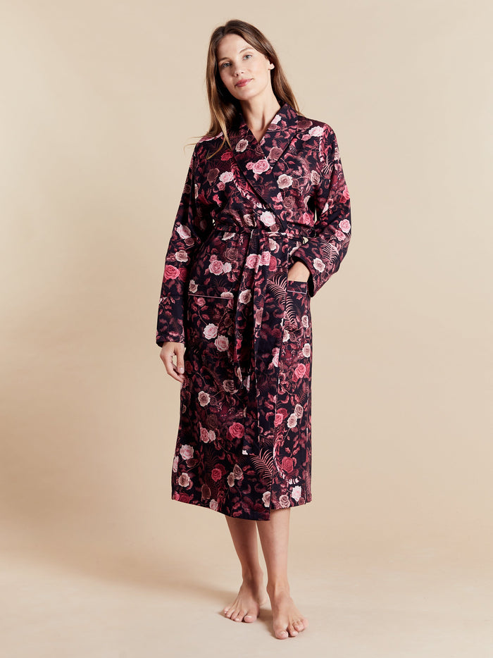 Lightweight Women's Bathrobe - Bengal Rose