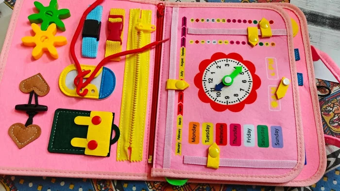 LITTLE BRIGHT BEE Toddler Busy Book And BRAINBOOST TOYS Toddler Busy Book Combo