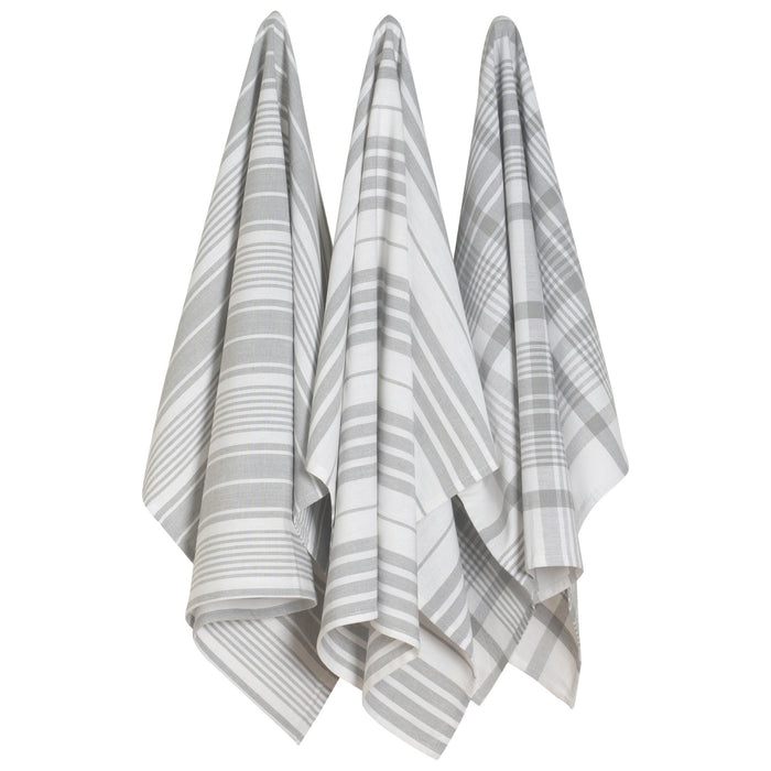 London Gray Jumbo Dishtowels Set of 3