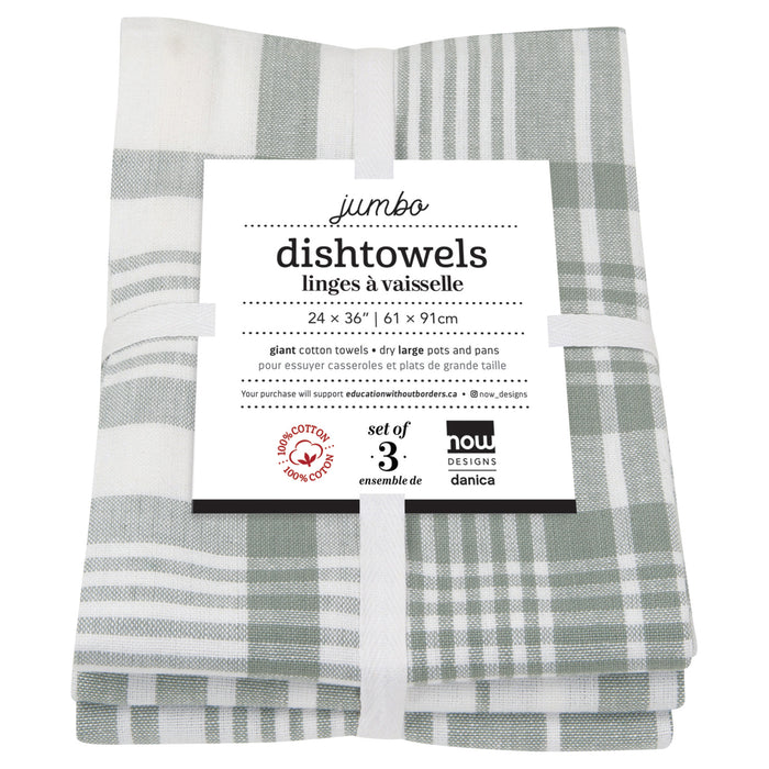 London Gray Jumbo Dishtowels Set of 3