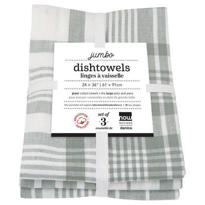 London Gray Jumbo Dishtowels Set of 3