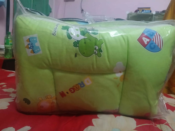 LUVLAP 3-in-1 Soft Cotton Baby Carry Nest in Dino Print, Almost New condition, featuring soft cotton fabric, cushioned bedding, and a cozy portable design for carrying, resting, and supervised lounging.