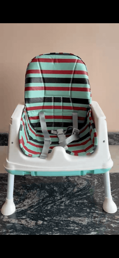 LuvLap 4 in 1 high chair with multi-functional design, adjustable seating, feeding tray, secure safety harness, and comfortable support for babies and toddlers during mealtimes.