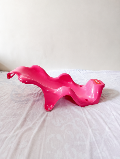 LuvLap Baby Bath Support Chair B132 in Preloved New condition, available in Chennai, Tamil Nadu, featuring an ergonomic reclined design and 4 suction cups for stable, comfortable support during supervised baby bath time.