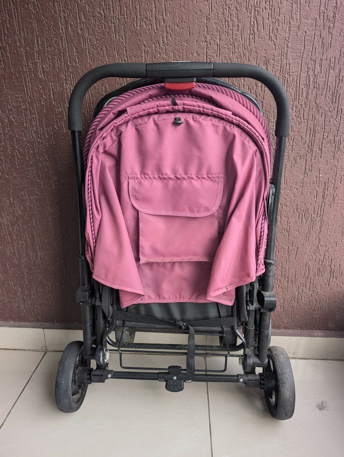 LUVLAP Galaxy Baby Stroller for 0–3 years with comfortable reclining seat, protective canopy, safety harness, smooth wheels, foldable frame, and convenient storage for everyday outings with babies and toddlers.
