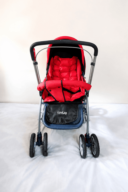 LuvLap Galaxy Baby Stroller Pram 18258 B120 with reversible handle, 5-point safety harness, comfortable reclining seat, protective canopy, foldable frame, smooth wheels, and convenient storage for everyday outings.