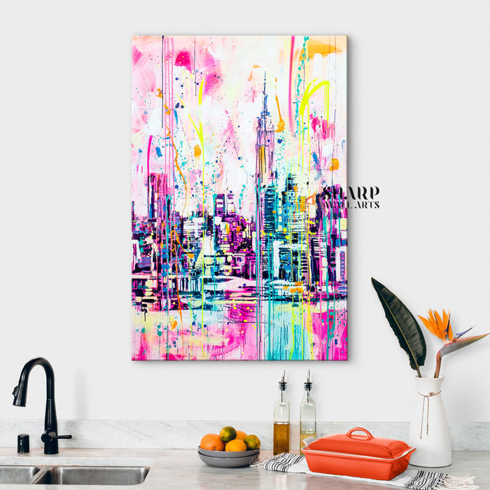 Manhattan Abstract Canvas Wall Art