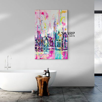 Manhattan Abstract Canvas Wall Art