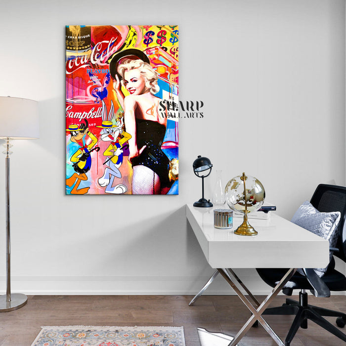 Marilyn Monroe Dancing For Life Canvas Wall Art
