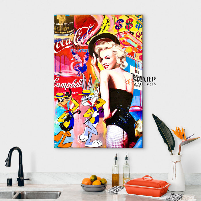 Marilyn Monroe Dancing For Life Canvas Wall Art