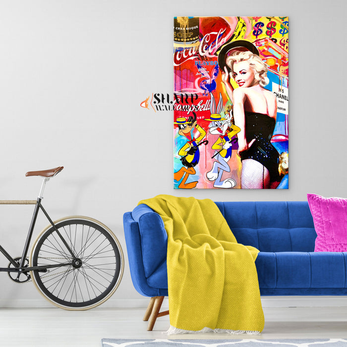 Marilyn Monroe Dancing For Life Canvas Wall Art