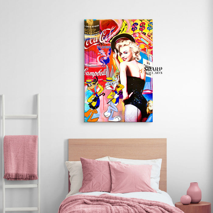 Marilyn Monroe Dancing For Life Canvas Wall Art