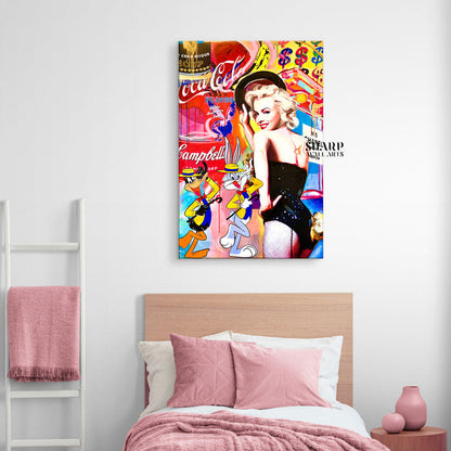 Marilyn Monroe Dancing For Life Canvas Wall Art