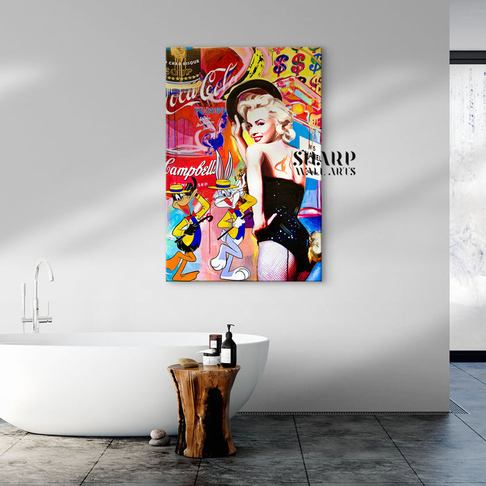 Marilyn Monroe Dancing For Life Canvas Wall Art