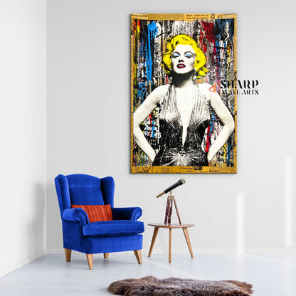 Marilyn Monroe Graffiti Canvas Wall Art
