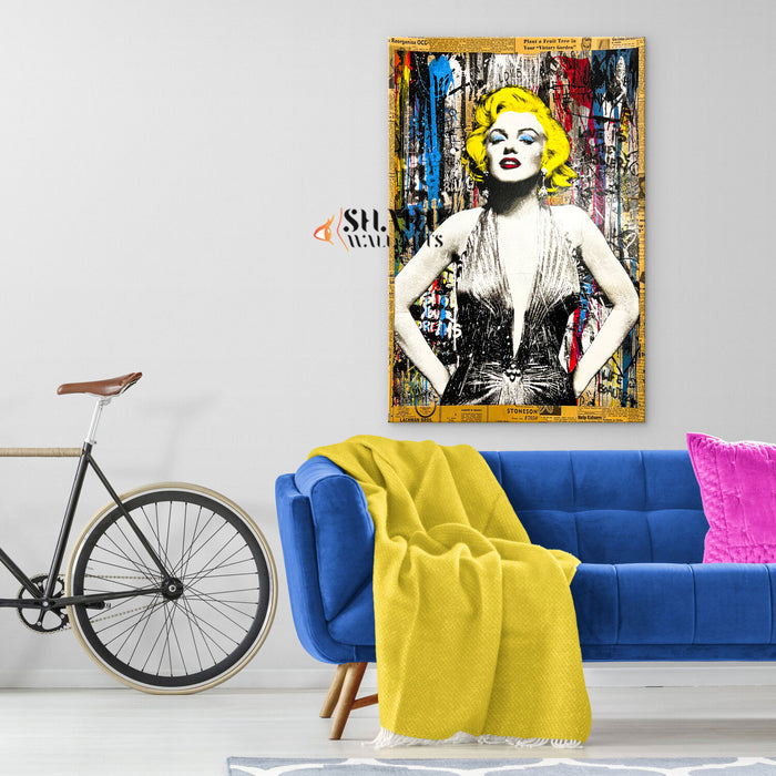 Marilyn Monroe Graffiti Canvas Wall Art