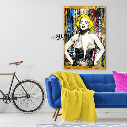 Marilyn Monroe Graffiti Canvas Wall Art