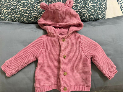 Wrap your little one in cozy comfort with this thick pure cotton hooded cardigan