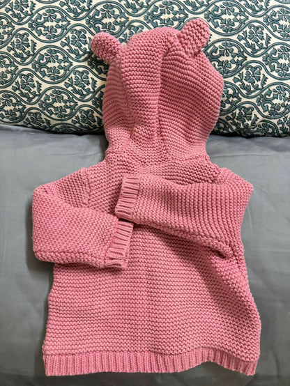 Wrap your little one in cozy comfort with this thick pure cotton hooded cardigan
