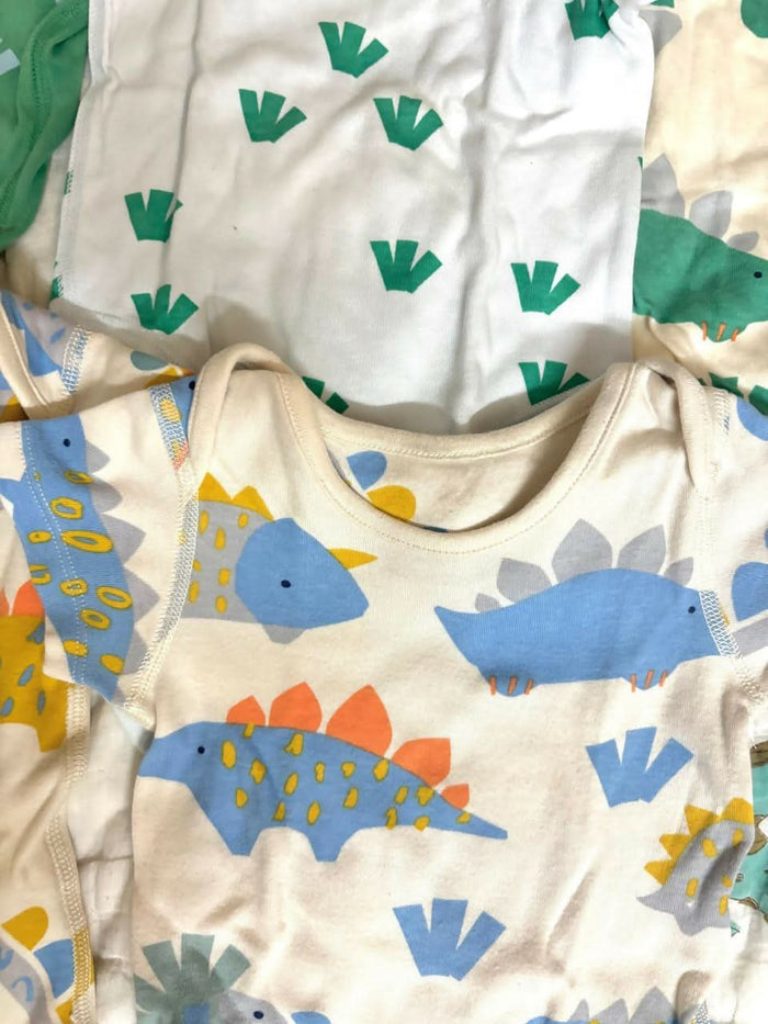 MARKS & SPENCER 5-pack cotton bodysuits – soft, printed, 3–6 months (fits up to 8 months).