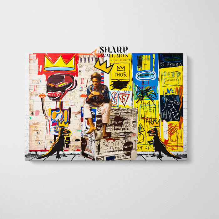 Mean Michel Basquiat Studio Canvas Wall Art