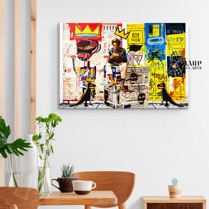 Mean Michel Basquiat Studio Canvas Wall Art