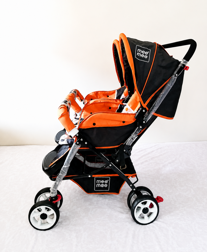MEE MEE Twin Baby Stroller Double Pram Side by Side Reclining B124
