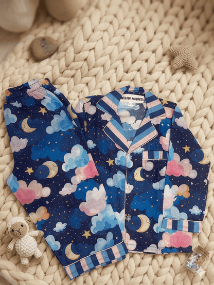 Mellow Midnight Magic nightsuit with soft comfortable fabric, relaxed fit, and cozy design for a comfortable night's sleep and everyday lounging.