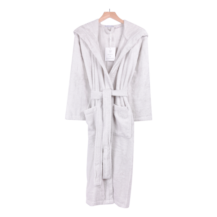 NUA Pale Grey Dressing Gown | Bown of London Product Front View