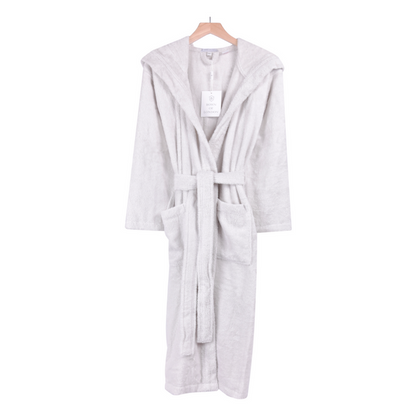 NUA Pale Grey Dressing Gown | Bown of London Product Front View