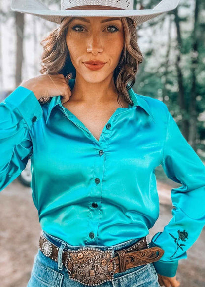 Meowdy Satin Rodeo Shirt